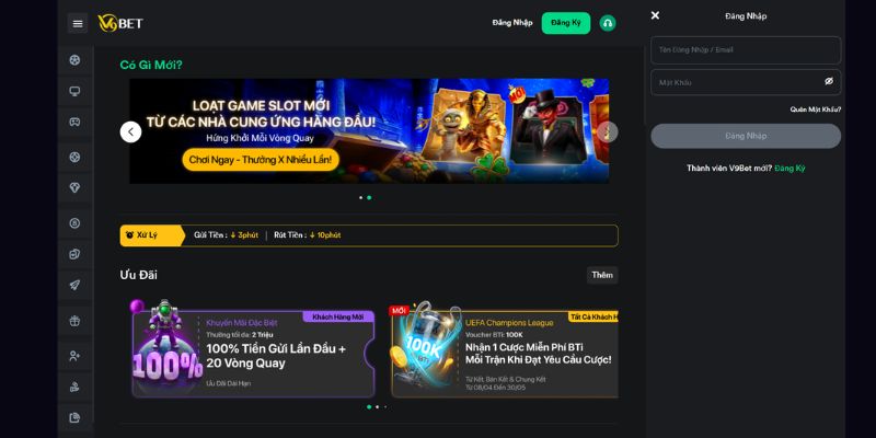 Đăng nhập V9Bet để tham gia chơi lô tô