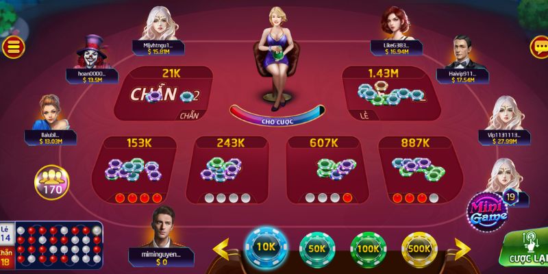 Giao diện xóc đĩa 3D thiết kế trực quan, dễ theo dõi