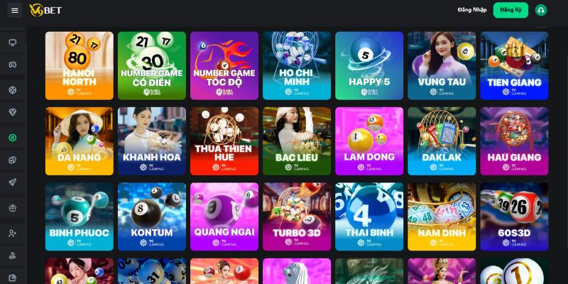 V9Bet cung cấp đa dạng các đài quay thưởng để tham gia chơi lô đề