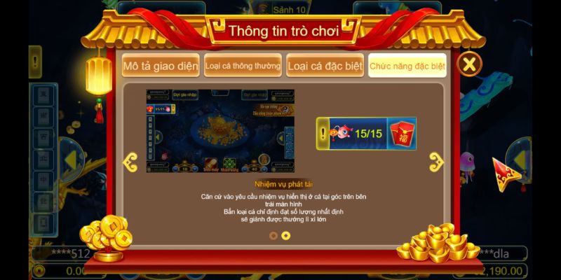 Nhiệm vụ game Tam Tiên Bắn Cá