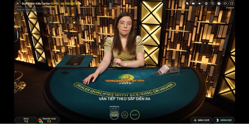 Cẩm nang hướng dẫn cách chơi Poker chi tiết nhất 3 Chơi poker trực tiếp cùng với dealer nhà cái