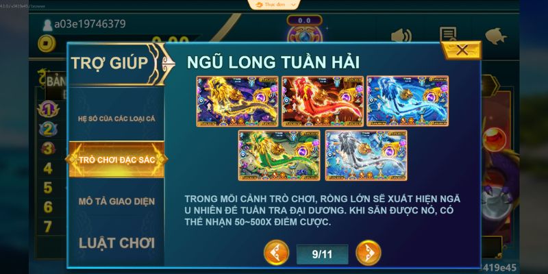 Ngũ Long Bắn Cá – Siêu phẩm săn rồng đổi thưởng cực khủng 4 Sự kiện Ngũ Long Tuần Hải trong game Ngũ Long Bắn Cá